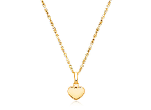 Modern Heart, Teen’s Necklace for Girls – 14K Gold