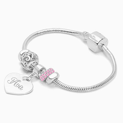 Buried Treasure, Sterling Silver and Waved Aqua Blue & Gold Murano Glass (Hand Made in Italy) – Children’s Adoré™ Charm