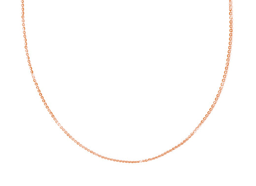 Individual Necklace Chain, Extendable Diamond Cut Cable Chain – 14K Rose Gold