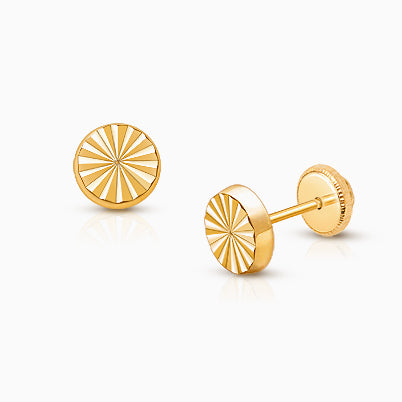 14K Gold Baby Round, Engraved Children’s Necklace for Girls (FREE Personalization) – 14K Gold