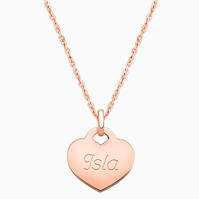 True Love, Clear CZ Heart Baby/Children’s Huggie Hoop Earrings – 14K Rose Gold