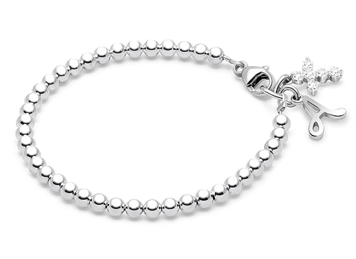 3mm Tiny Blessings Beads, Christening/Baptism Baby/Children’s Beaded Bracelet for Boys – Sterling Silver
