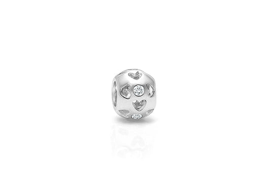 Families Are Forever, Heart Cut-out Round with CZ Center – Children’s Adoré™ Charm