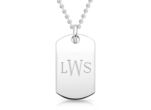 Military Pendant, Engraved Children’s Necklace for Boys (Optional Charms & FREE Personalization) – Sterling Silver