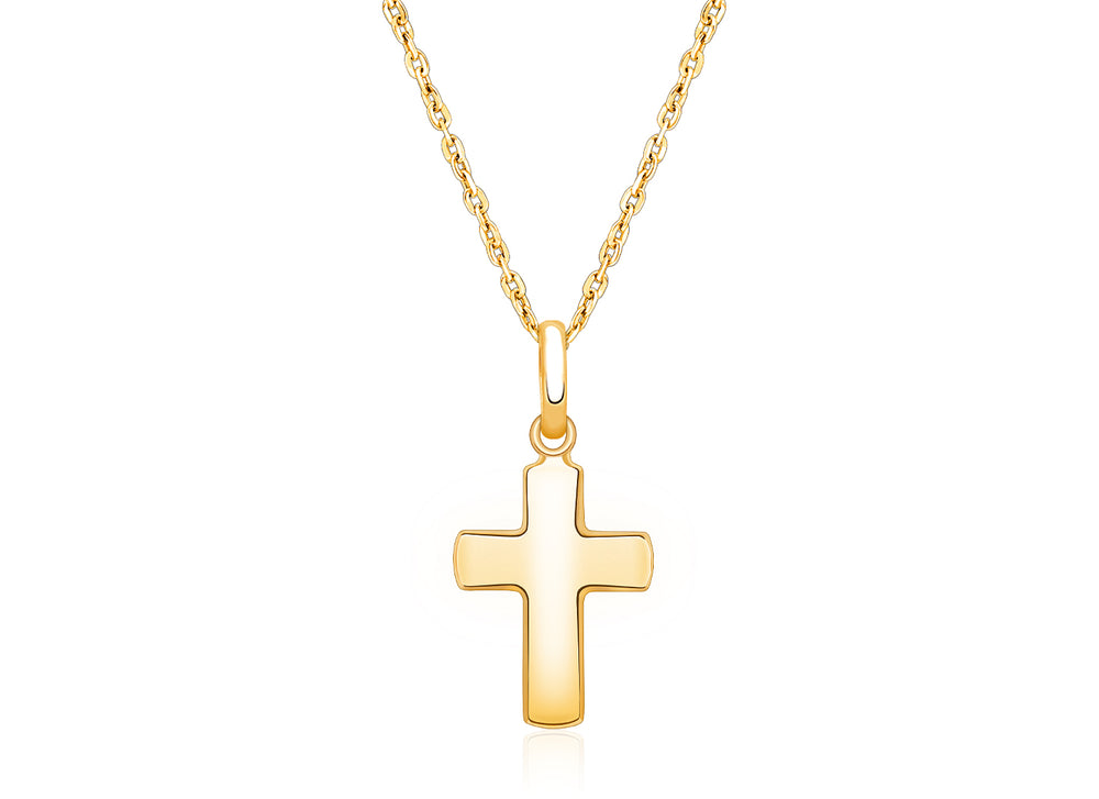 Regal Cross, Children’s Necklace for Boys – 14K Gold