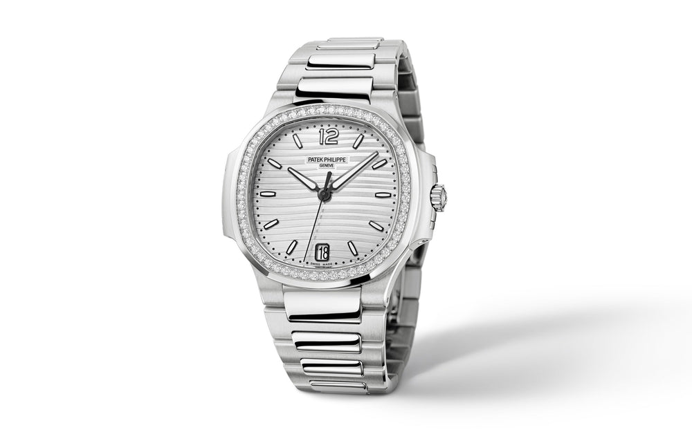 Nautilus Ladies Automatic Watch, Stainless Steel and Diamonds, 35,2mm, Ref# 7118/1200A-010