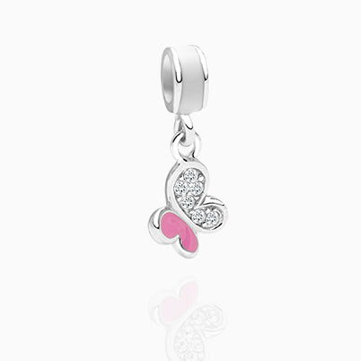 Fairy Garden, Sterling Silver and Pink Enamel Flowers – Children’s Adoré™ Charm