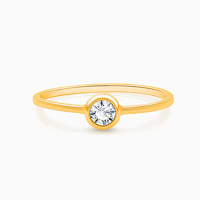 My 1st Diamond Ring, Children’s Round-Cut Genuine Diamond Ring for Girls – 14K Gold
