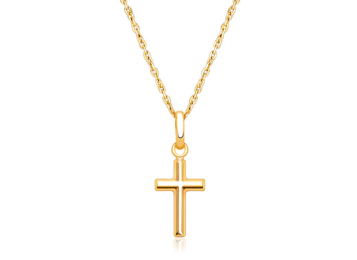 Everlasting Faith, Cross Children’s Necklace for Girls – 14K Gold