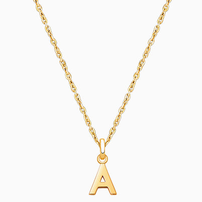 Modern Initial Personalized Children’s Necklace for Boys- 14K Gold