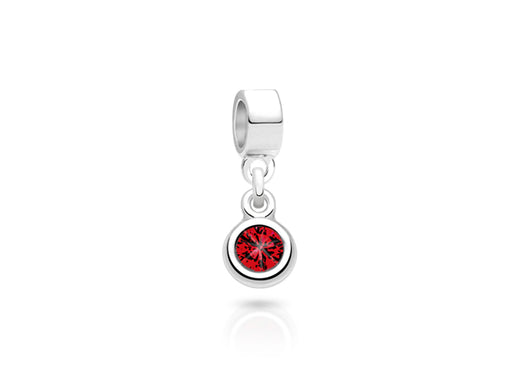 January Birthstone – Garnet, Sterling Silver and Swarovski® Colored Crystal – Children’s Adoré™ Dangle Charm