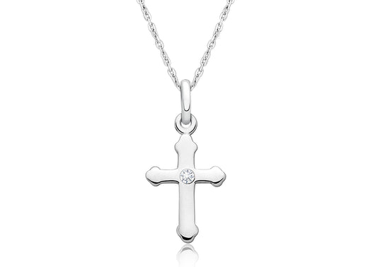 A Child’s Faith, Children’s Cross Necklace for Girls – Sterling Silver