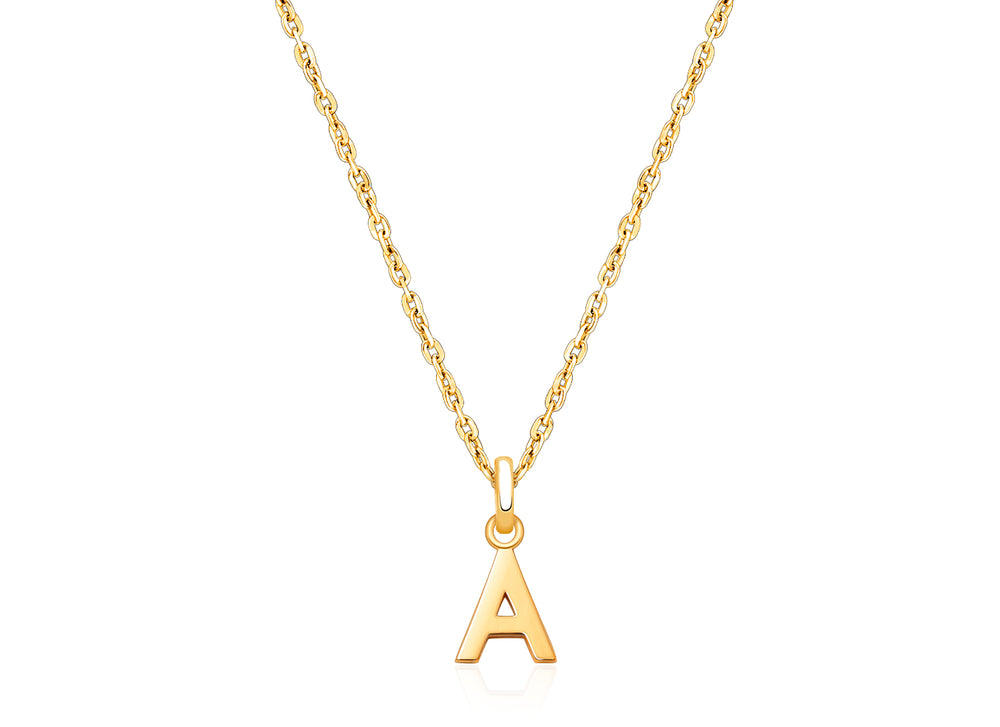 Modern Initial Personalized Children’s Necklace for Boys- 14K Gold