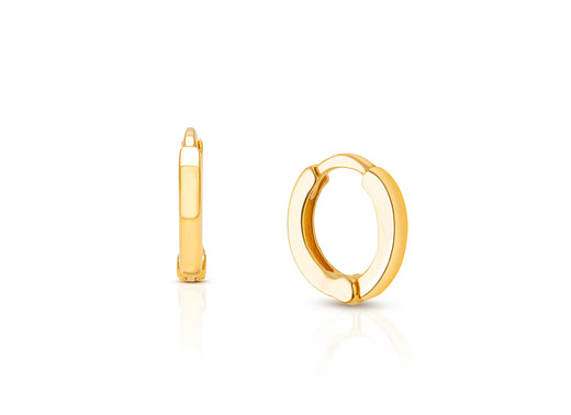 9mm Modern Huggie Hoops, Baby/Children’s Earrings – 14K Gold