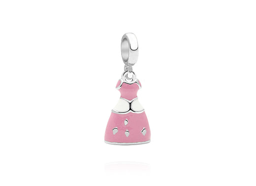 Once Upon a… Dream Dress, Sterling Silver Pink Princess Dress – Children’s Adoré™ Dangle Charm