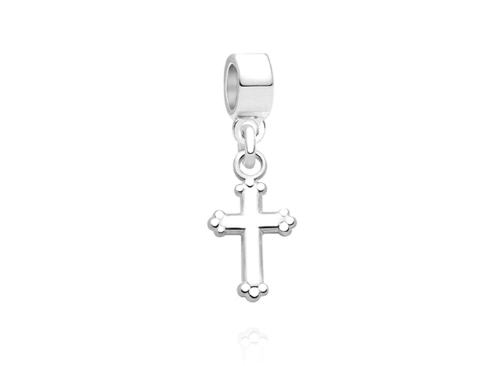 Divinely Devoted, Sterling Silver and CZ Pavé Cross – Children’s Adoré™ Dangle Charm