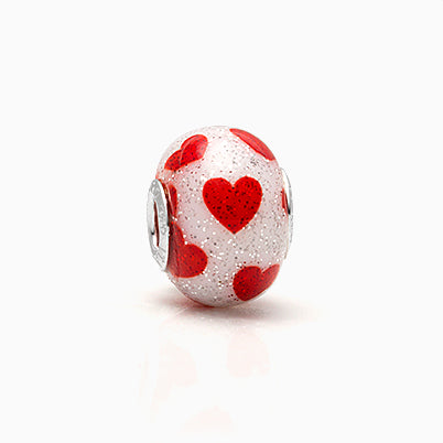 July Birthstone, Sterling Silver and Ruby Red Murano Glass (Hand Made in Italy) – Children’s Adoré™ Charm