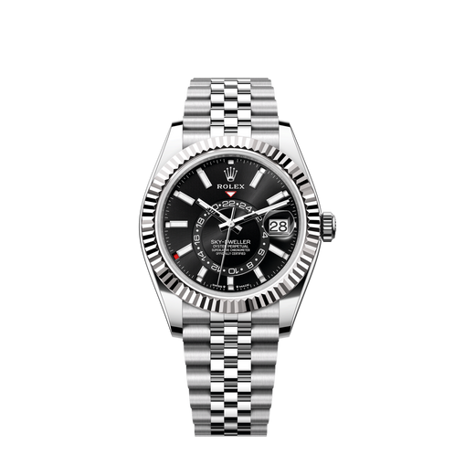 Sky-Dweller, 42mm, Oystersteel and 18k White Gold, Black, Jubilee, Ref# 336934-0008