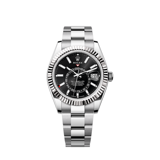 Sky-Dweller, 42mm, Oystersteel and 18k White Gold, Black, Oyster, Ref# 336934-0007