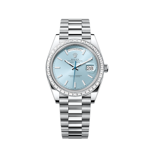Day-Date 40, Platinum with Diamond-set, 40mm, Ref# 228396tbr-0039