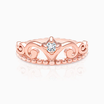Princess Cut Studs, 4mm Clear CZ Studs, Baby/Children’s Earrings, Screw Back – 14K Rose Gold