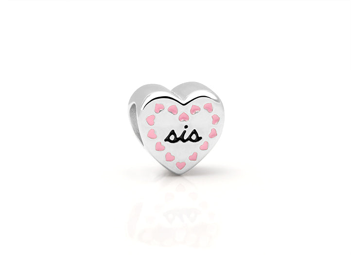 Sisters Forever, Sterling Silver “Sis” Heart – Children’s Adoré™ Charm