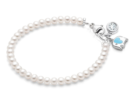 3mm Cultured Pearls, Baby/Children’s Beaded Bracelet for Girls – Sterling Silver