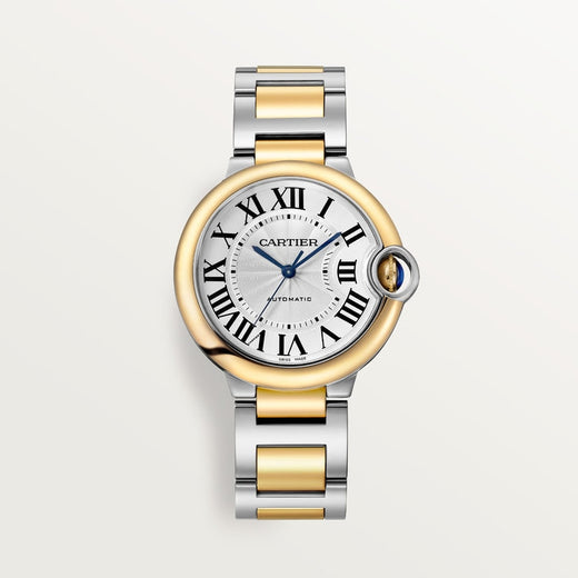 Unworn Ballon Bleu, Stainless Steel and 18k Yellow Gold, 36mm, Ladies, Ref# W2BB0038, box and papers