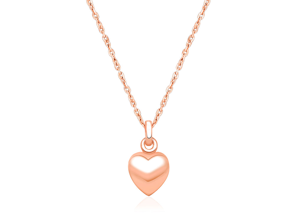 Power of Love, Children’s Heart Necklace for Girls – 14K Rose Gold