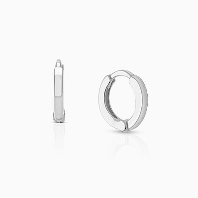 9mm Modern Huggie Hoops, Baby/Children’s Earrings – 14K Rose Gold