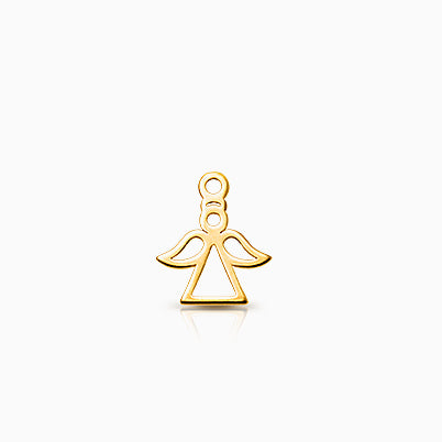 Angel – Silhouette Baby/Children’s Individual Charm (Add to Your Existing Bracelet or Necklace) – 14K Gold