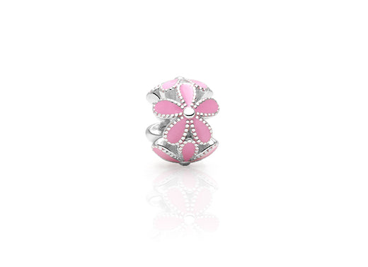 Fairy Garden, Sterling Silver and Pink Enamel Flowers – Children’s Adoré™ Charm