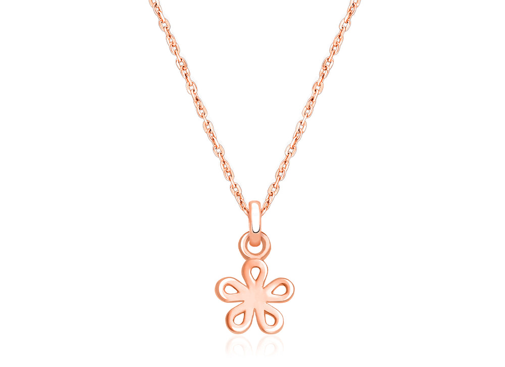 Daisy Dear, Children’s Flower Necklace for Girls – 14K Rose Gold