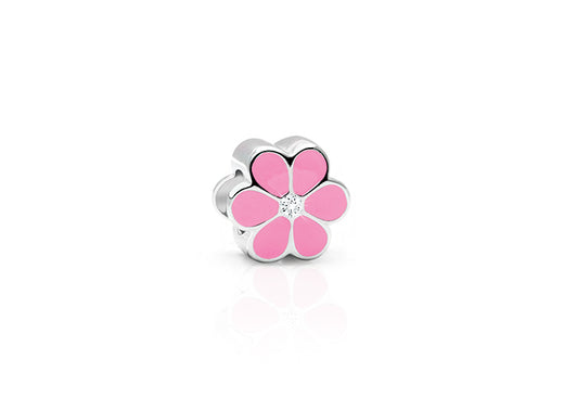 Pretty Little Petals, Sterling Silver, Pink Enamel and Clear CZ Flower – Children’s Adoré™ Charm