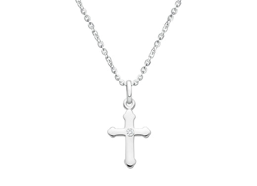 A Child’s Faith, Mother’s Cross Necklace for Women – Sterling Silver