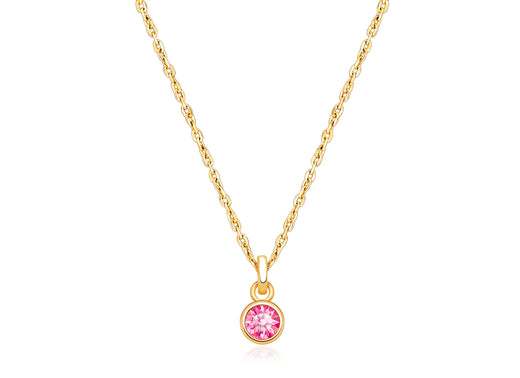 tB® Birthstone, Teen’s Personalized Necklace for Girls (All 12 Crystal Birthstones Available) – 14K Gold
