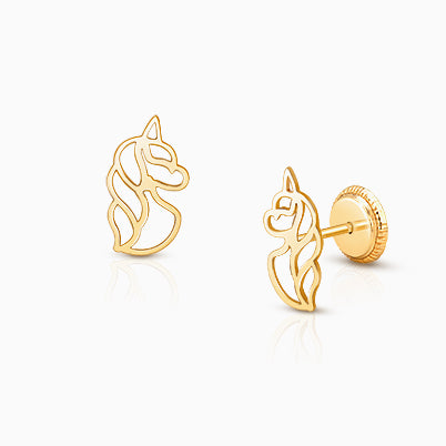 Unicorn Dreams, Children’s Necklace for Girls – 14K Gold