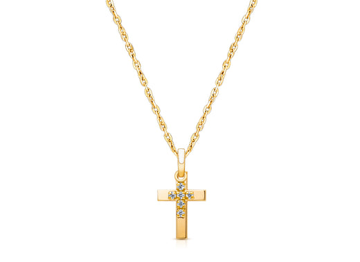 Cross – Pure Faith Duo Baby/Children’s Individual Charm (Add to Your Existing Bracelet or Necklace) – 14K Gold