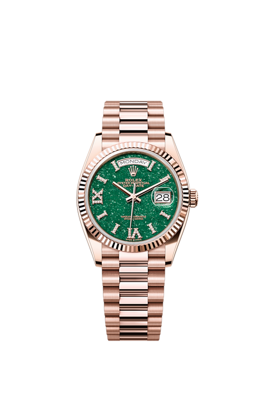 Day-Date 36, 18k Everose Gold with Diamond-set, 36mm, Ref# 128235-0068