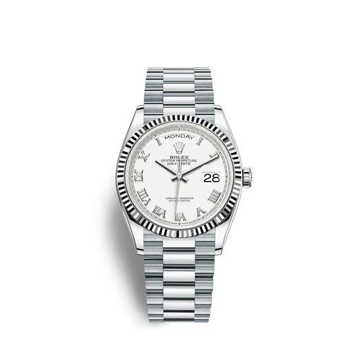 Day-Date, 36mm, Platinum, Ref# 128236-0007