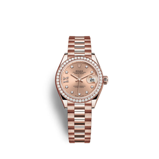 Lady-Datejust 28, 18kt Everose Gold and diamonds, Ref# 279135RBR-0029