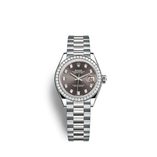 Lady-Datejust 28mm, 18k White Gold, Ref# 279139rbr-0011