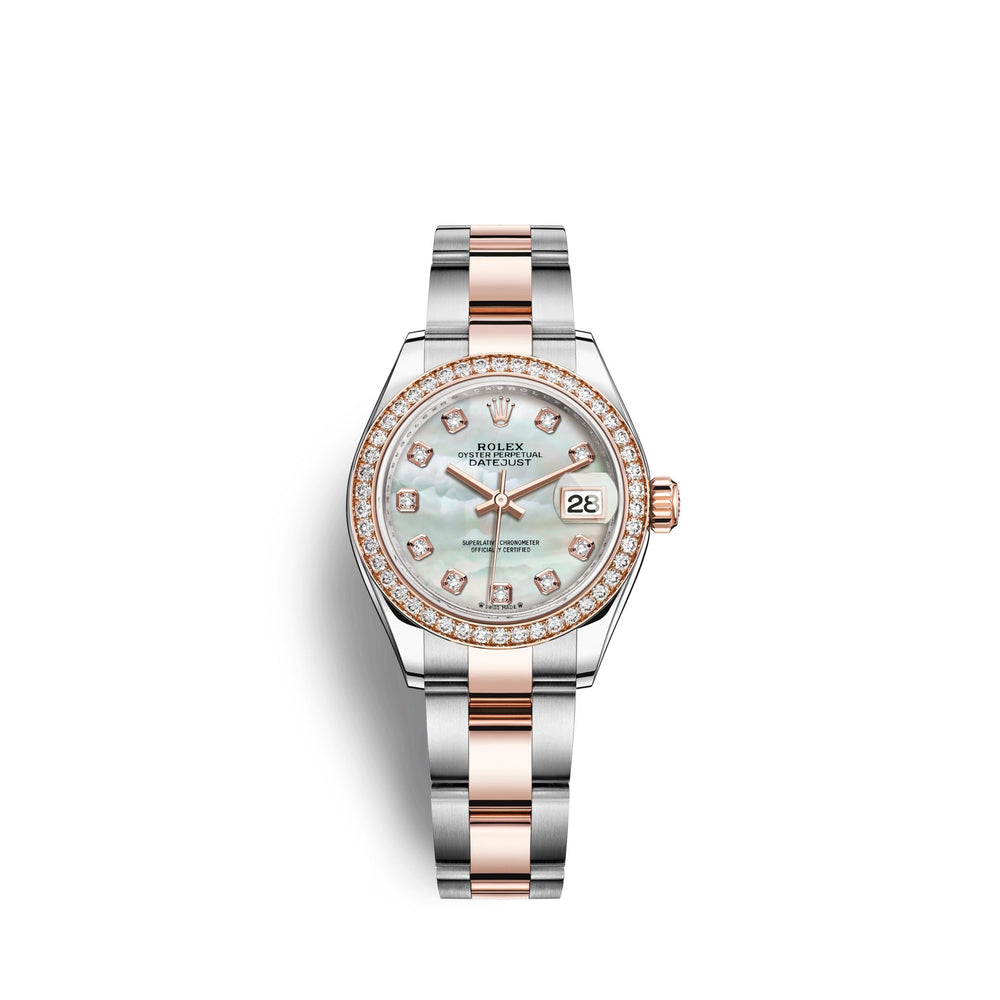 Lady-Datejust 28, Oystersteel and 18k Everose Gold, Ref# 279381RBR-0014