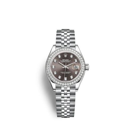 Lady-Datejust 28, Oystersteel and 18k White Gold, Ref# 279384RBR-0017