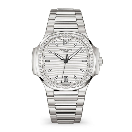 Nautilus Ladies Automatic Watch, Stainless Steel and Diamonds, 35,2mm, Ref# 7118/1200A-010