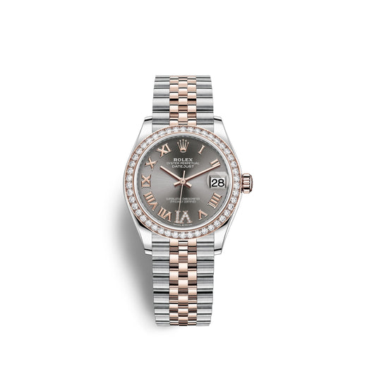 Datejust 31, Oystersteel, 18kt Everose Gold and diamonds, Ref# 278381RBR-0030