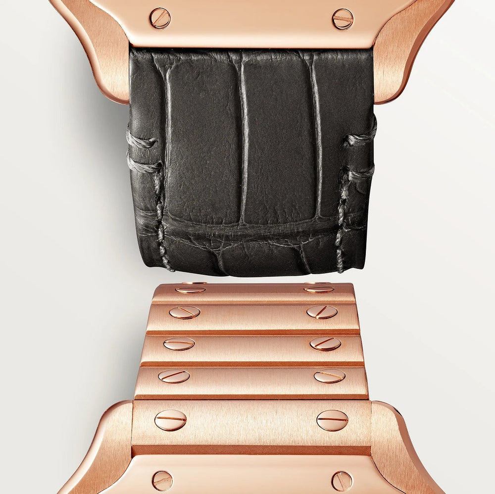 Unworn Santos, 18k Rose Gold, 35.1mm, Ref# WGSA0031, box and papers